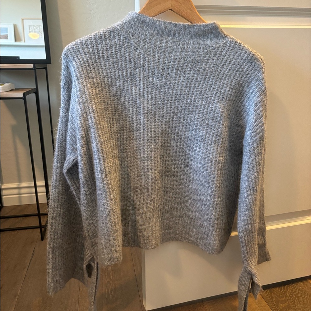 John + Jenn Grey Tie Sweater